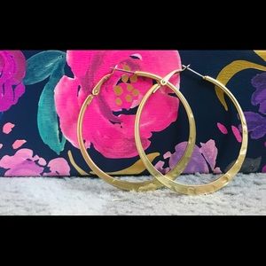 Anthropologie gold hoop earrings